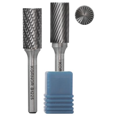 Тип B - Борфрезы цилиндрические с торцом