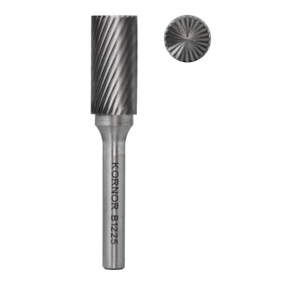 Тип B - Борфрезы цилиндрические с торцом