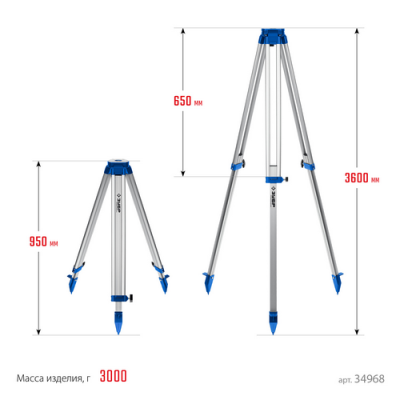 Штатив геодезический ЗУБР ШГ 160