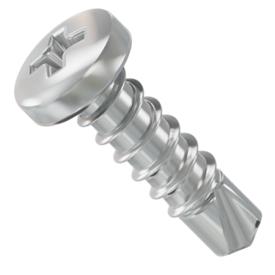 Саморез с шестигранной головкой и буром на конце DIN 7504