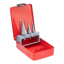 Набор сверл ступенчатых с наклонными стружечными канавками 4-12, 4-20, 4-30