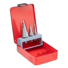 Набор сверл ступенчатых с наклонными стружечными канавками 4-30, 5-35, 6-38