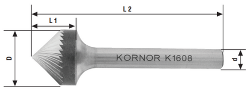Тип K - Борфрезы конические 90