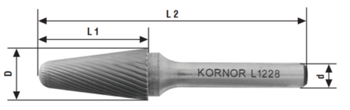 Тип L - Борфрезы сфероконические