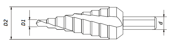 Сверла ступенчатые с прямыми стружечными канавками